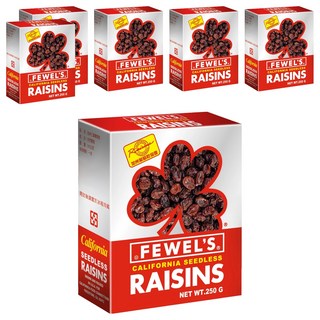 FEWEL'S 三葉加州無籽葡萄乾，250g，香甜好滋味, 6盒