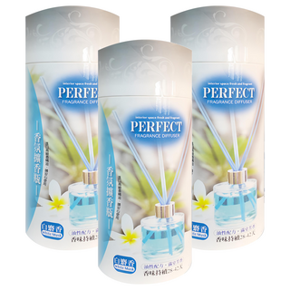 PERFECT 理想 香氛擴香瓶 白麝香 香味持續28-42天 適用於室內空間, 100ml, 3瓶