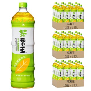 茶裏王 日式無糖綠茶 單細胞生茶萃取技術 回甘如現泡, 1.25L, 36瓶