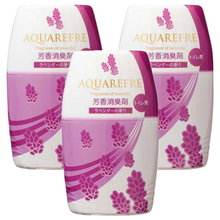 Lion Chemical 獅子化學 Aquarefre 廁所用香氛消臭劑 薰衣草香 400ml, 3入