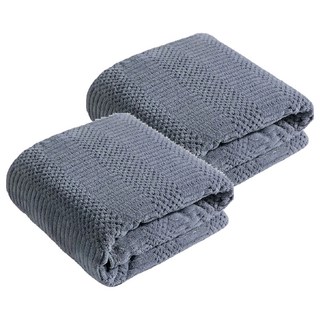 妃妃嚴選 日式浴巾 深灰色 (聚酯纖維 吸水速乾 柔軟親膚), 2條