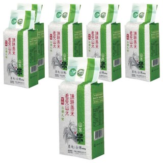 山水米 謙耕善米 有機台梗九號米, 二等, 600g, 6包