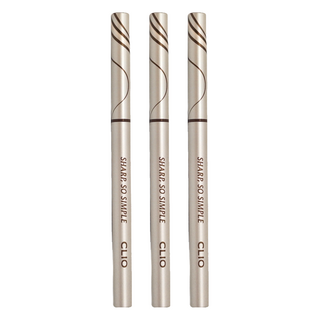 CLIO 珂莉奧 超流線防水抗暈眼線膠筆 0.14g, 005 ASH BROWN, 3支