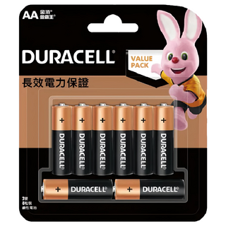 DURACELL 金頂 台灣公司貨 鹼性AA電池3號, 8顆, 1組