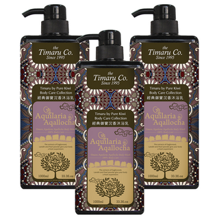 TIMARU 堤瑪露 經典御寶沉香沐浴露 沉穩木質香調, 3個, 1L