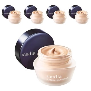media 媚點 台灣公司貨 極上粉嫩保濕粉底霜 25g, 亮膚色, 5件
