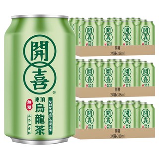 開喜 凍頂烏龍茶 無糖, 318ml, 72罐