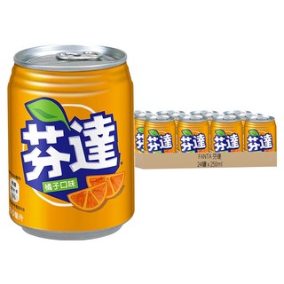 FANTA 芬達 橘子汽水, 250ml 易開罐, 24罐