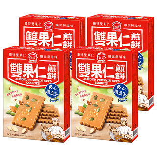 義美 煎餅 杏仁南瓜子 量販, 240g, 4盒
