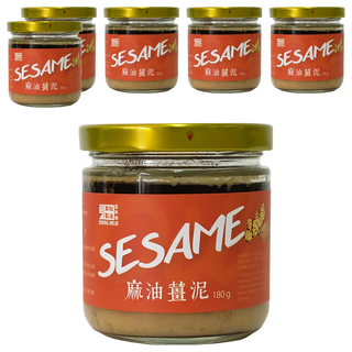 東和製油 麻油薑泥 180g, 嚴選老薑 驅寒暖胃, 特選黑芝麻油 香醇濃郁, 素食者可食用, 6罐