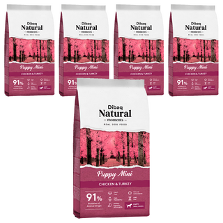 Dibaq Natural moments 小型幼犬 狗糧, 5袋, 雞肉&火雞肉, 300g