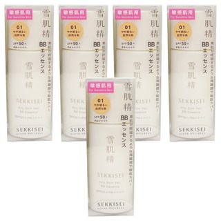 KOSE 高絲 SEKKISEI 雪肌精 漾活舒敏空氣薄紗BB精華, 01 明亮膚色, 30ml, 5瓶