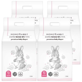 MOMO RABBIT Eco Singsing 環保褲型尿布 女童 11~14kg, XL, 88片