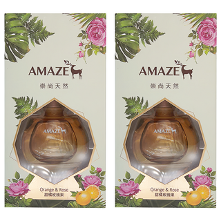 AMAZE 森林擴香 大地擴香 套裝 90ML ECOCERT有機成分 含甘蔗酒精 歐洲認證精油, 甜橘玫瑰果, 2組