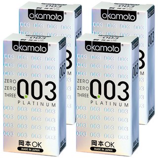 okamoto 岡本 003 白金極薄型保險套 52mm, 6入, 4盒