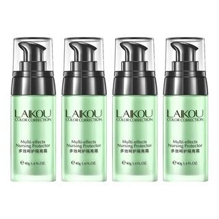 LAIKOU萊蔻 多效呵護隔離霜 40g 4瓶 均勻膚色 輕薄透氣 打造自然妝感, #02 清新綠