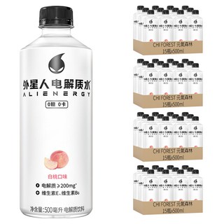 CHI FOREST 元氣森林 外星人電解質水運動飲料 白桃風味, 500ml, 60瓶