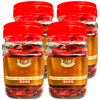 品鮮生活 辣芒果 古早味精選厚切芒果乾 酸甜香辣, 365g, 4罐