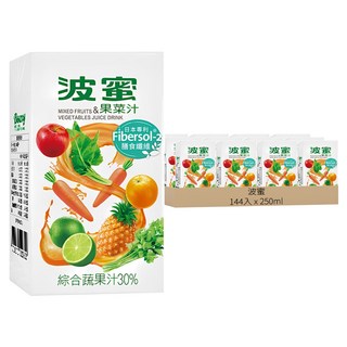 波蜜 膳食纖維果菜汁 250ml x 144入