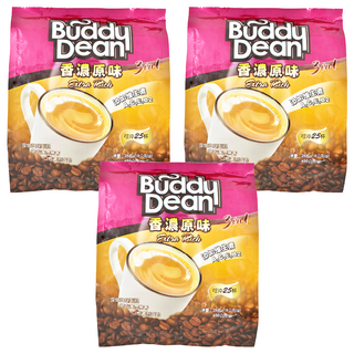 Buddy Dean 巴迪 三合一咖啡 香濃原味 添加多種維生素 泰國原裝進口, 18g, 25包, 3袋