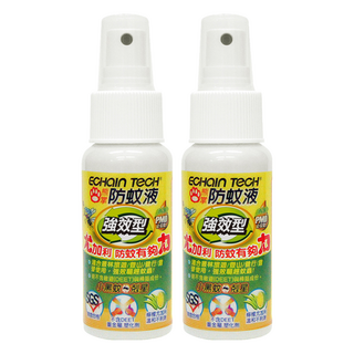 ECHain TeCH 熊掌防蚊液 強效型 檸檬尤加利, 60ml, 2瓶