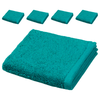 Canningvale 坎寧威爾 皇家璀璨毛巾 - 深海綠 (藍綠), 100% 陸地精梳棉, 45 x 65cm, 600g, 5條