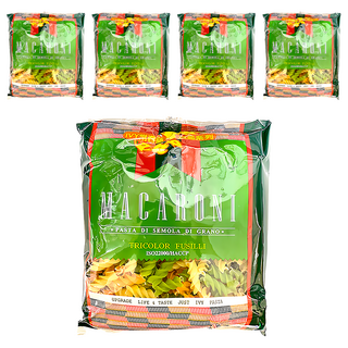 聯華製粉 常春藤螺絲型三色麵, 500g, 5包