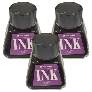 PLATINUM 白金牌 鋼筆專用墨水, 紫色, 3瓶