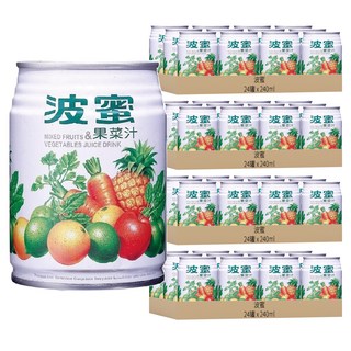 波蜜 30%還原蔬果汁, 240ml, 96罐