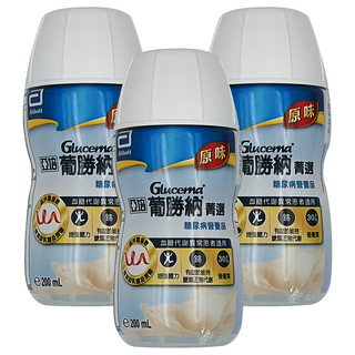 Abbott 亞培 Glucerna 葡勝納 SR原味 纖維糖尿病營養品, 200ml, 3罐