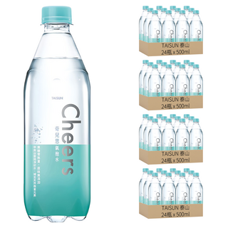 泰山 CHEERS 氣泡水，中央山脈純淨好水, 500ml, 96瓶