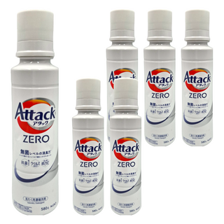 Attack 一匙靈 ZERO 濃縮強效洗衣精 標準型 洗淨技術, 580g, 6瓶