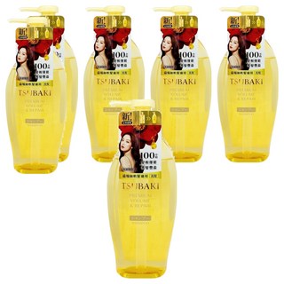 TSUBAKI 思波綺 瞬亮修護洗髮乳 450ml - 深層滋養 修護受損 展現豐盈光澤, 6瓶