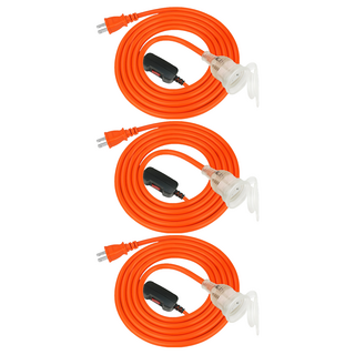 PowerSync 包爾星克 2P 1對1帶燈防水蓋動力延長線 TPSIN1DN3100, 10m, 橘色, 3條