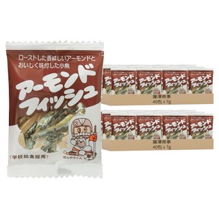 藤澤商事 杏仁小魚干, 日本原裝進口, 日本兒童團膳選用, 迷你包裝, 7g x 40入, 80包