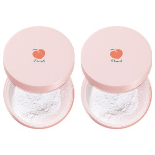 SKINFOOD 蜜桃棉透感零油光蜜粉 5g 白色, 2罐