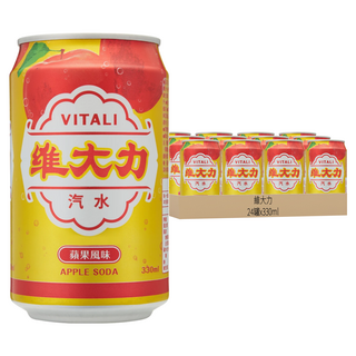 維大力蘋果風味汽水 330ml, 24罐