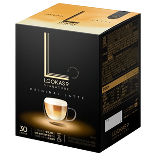 LOOKAS9 LATTE 原味拿鐵咖啡, 14.9g, 1盒, 30包