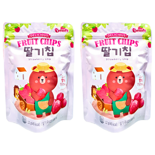 韓爸田園日記 寶寶草莓乾水果片, 12g, 2包