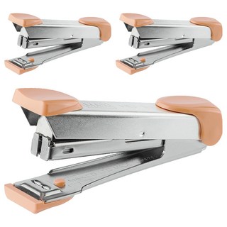 MAX 美克司 新型釘書機 粉彩色系 HD-10, 粉彩橙, 3個