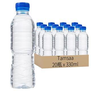 Tamsaa 無標籤天然水, 330ml, 20瓶