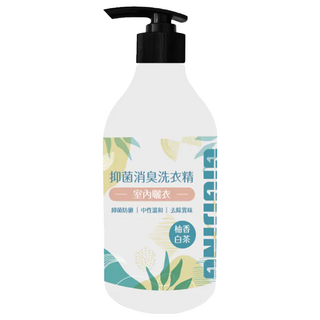 GIGIJING 淨極勁 抑菌消臭洗衣精 室內曬衣 抑菌防黴 中性溫和 去除異味 柚香白茶, 500ml, 1瓶