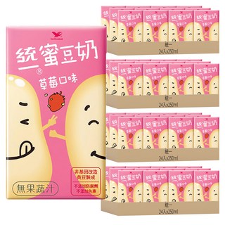 統一 蜜豆奶 草莓口味, 250ml, 96入