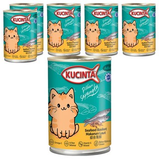 KUCINTA 科西塔 大貓罐 綜合海鮮, 400g, 6罐