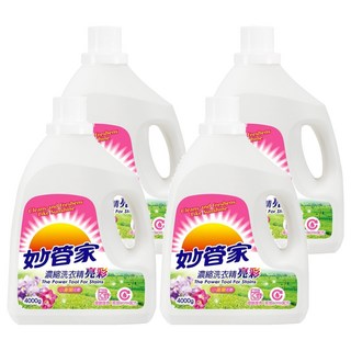 Magic Amah 妙管家 濃縮洗衣精 亮彩 小蒼蘭花香, 4kg, 4桶