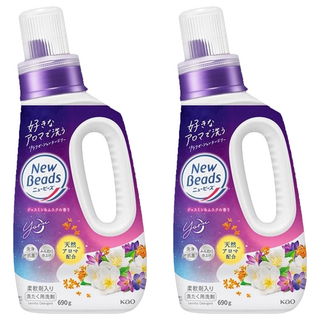 Kao 花王 New Beads 植萃香氛洗衣精 茉莉麝香 690g, 2瓶