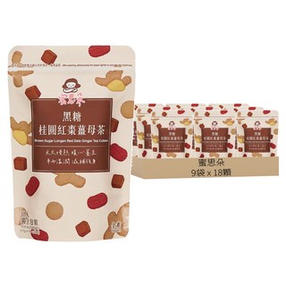 Medolly 蜜思朵 黑糖桂圓紅棗薑母茶, 17g, 18顆, 9袋