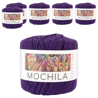 brandyarn Mochila系列 棉針織線, 深紫色, 100%優質棉, 200公尺, 6捲