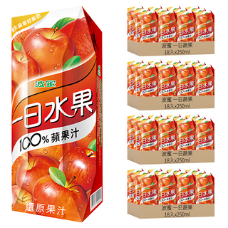 波蜜 一日蔬果 100%蘋果汁, 250ml, 72入