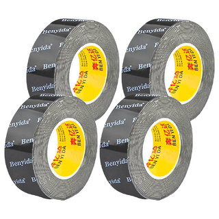 奔億達 超強力雙面膠 3cm, 黑色, 4個